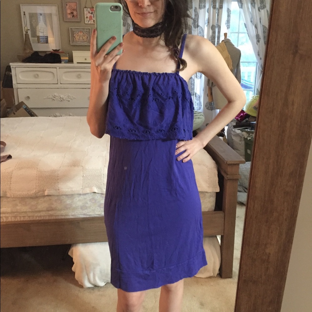 Testament spaghetti strap royal purple dress S